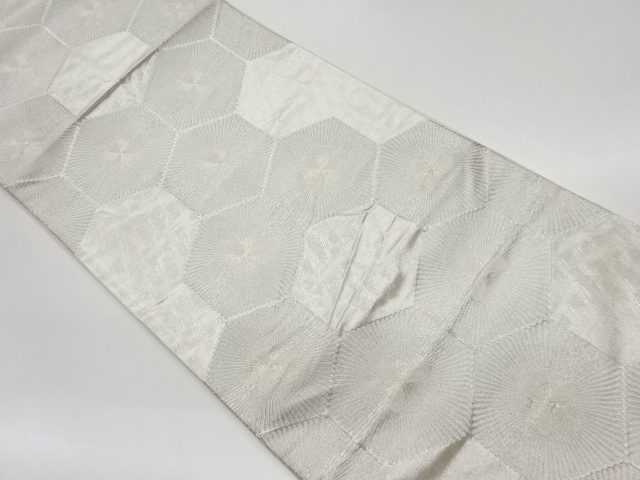 リサイクル　松亀甲模様織出し袋帯